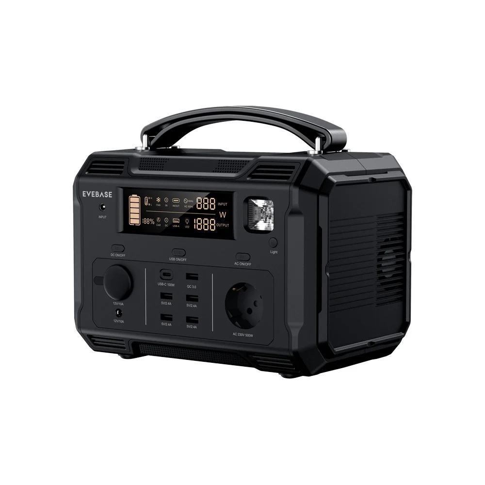 EveBase Move 500 Draagbare Powerstation 484Wh (0,5kWh)