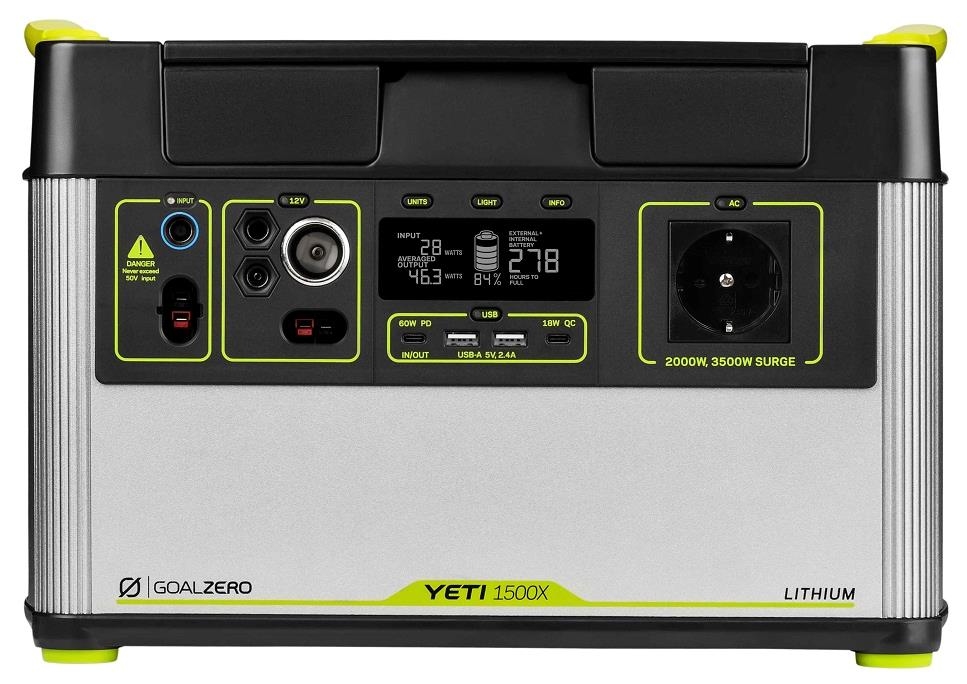 Goal Zero YETI 1500X Portable Powerstation 1516Wh (1,5kWh) AC Stopcontact 230V 2000W (3500W piek)