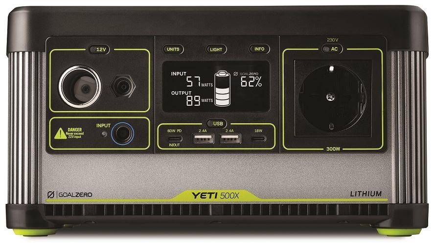 Goal Zero YETI 500X Portable Powerstation 505Wh (0,5kWh) AC Stopcontact 230V 300W (600W piek)