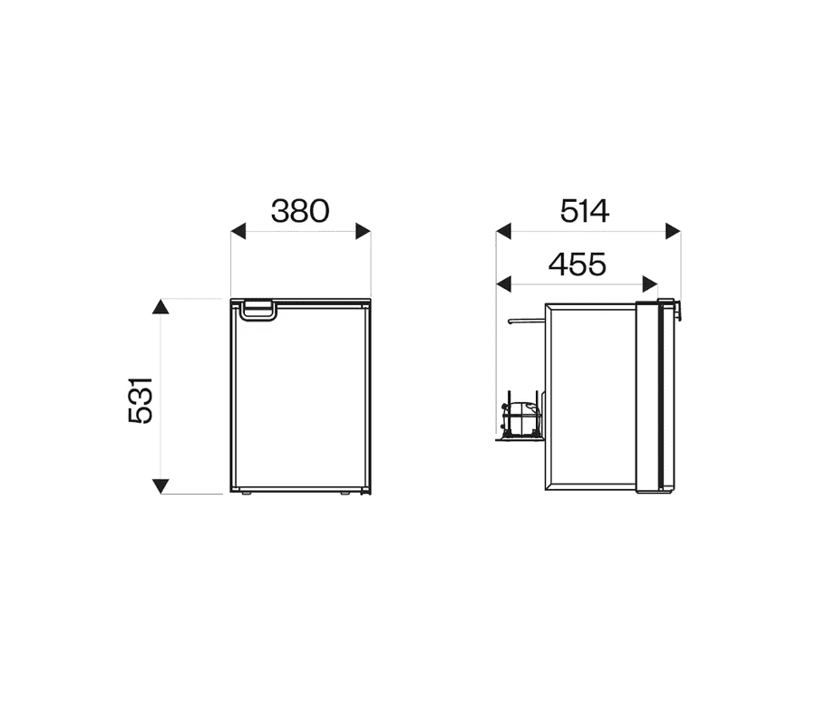 Indel B Cruise 42 Compressor Koelkast Inbouw 12/24V 42 liter
