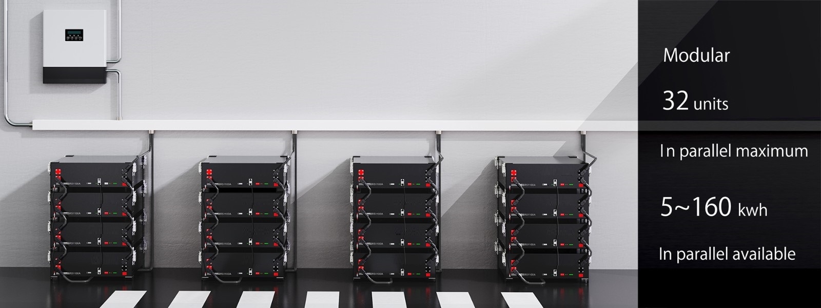 Voltium Energy® LiFePO4 ESS Rack Battery 51,2V 100Ah 5,12kWh with heatpad