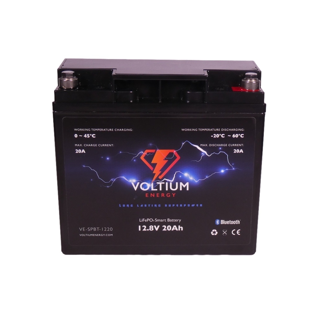 Voltium Energy® LiFePO4 Smart Battery 12,8V 20Ah 256Wh