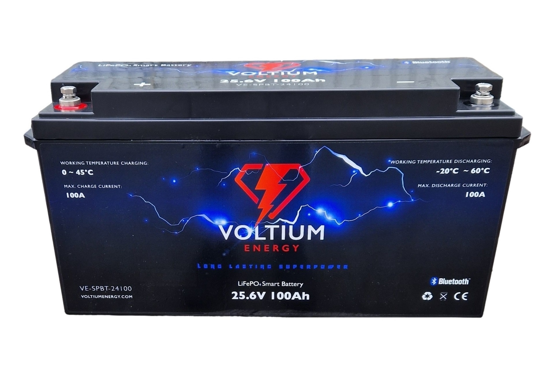 Voltium Energy® LiFePO4 Smart Battery 25,6V 100Ah 2.560Wh
