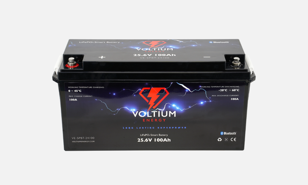 Voltium Energy® LiFePO4 Smart Battery 25,6V 100Ah 2.560Wh