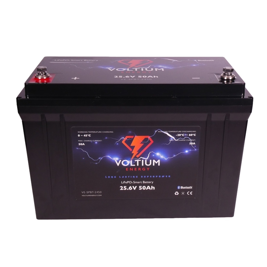 Voltium Energy® LiFePO4 Smart Battery 25,6V 50Ah 1.280Wh