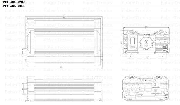 Xenteq PurePowerPlus PPI 600-224CP 600W Omvormer 24V/230V | Op bestelling | Levertijd 3~5 dagen