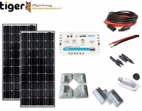 260 Watt Zonnepaneelset Monokristal Zwart Frame 1190x1060 mm (beschikbaar in week: 39)