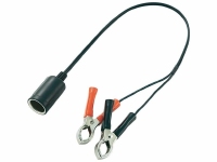 12V Adapterkabel met sigarettenaanstekeraansluiting met klemmen verbinding voor de accu