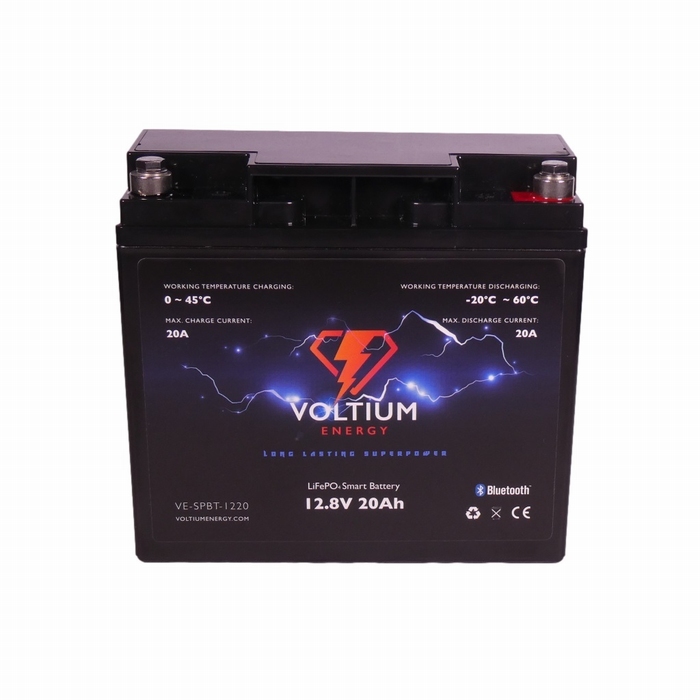 Centraliseren Modieus aardbeving Voltium LiFePO4 Batterij 12,8 Volt 20Ah 256Wh BMS en App - Stuks